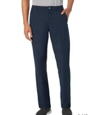 32 Degrees Cool Mens W32 L29 Stretch Performance Pants Navy Polyester Spandex