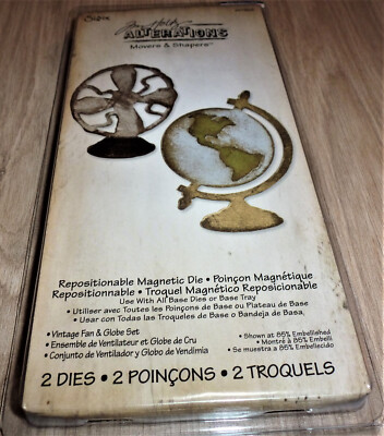 Sizzix  Stanzschablone  657838 Vintage Fan&Globe Movers&Shapers by Jim Holtz
