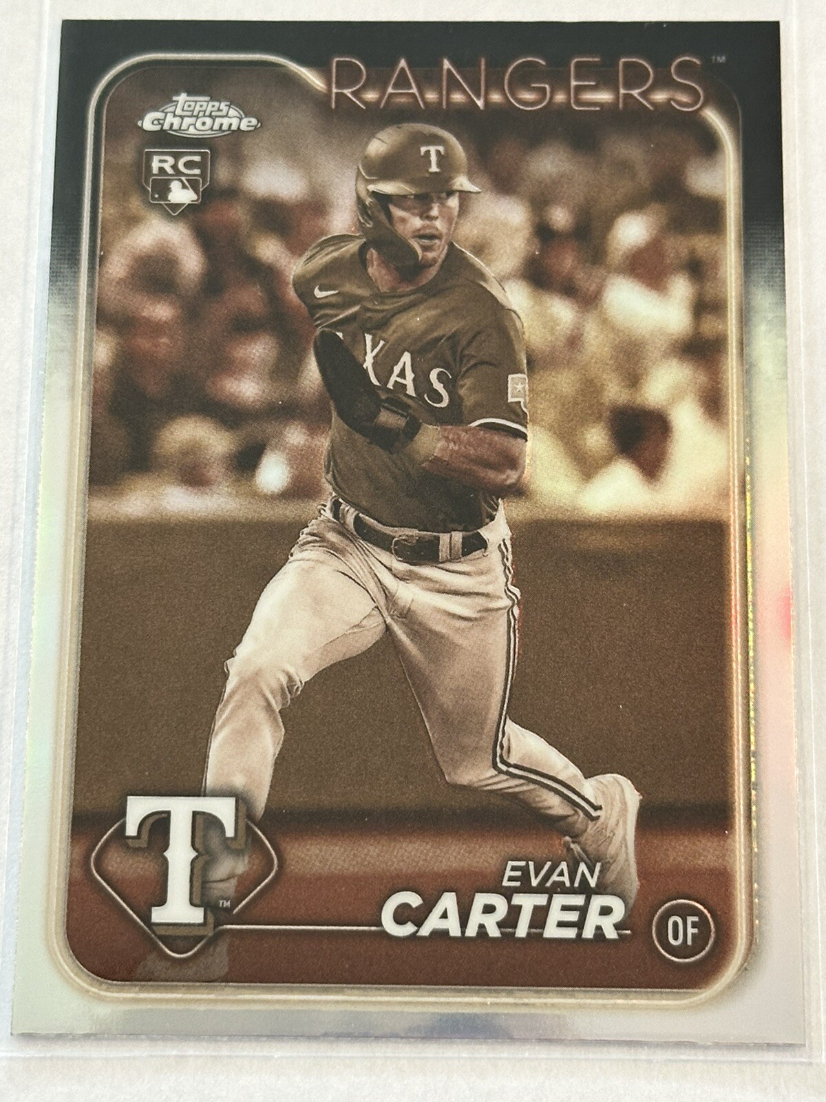 2024 Topps Chrome #136 Evan Carter Sepia Refractor