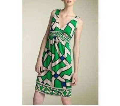 DIANE VON FURSTENBERG Green Ophelia Dress Women's sz 2 | eBay