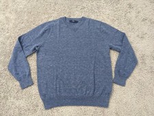 J.CREW Sweater Mens Large Pullover Long Sleeve Blue 100 Cotton