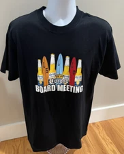 Corona Extra 2007 Unisex Board Meeting Shirt Surfer Large Black NOS