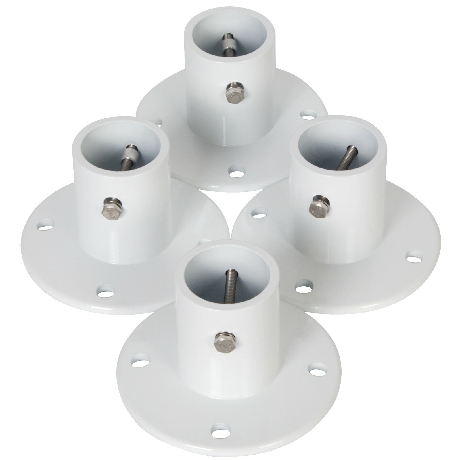 4 Pack Aluminum Slide Deck Flange w/ Flange Bolt For Inground Swimming