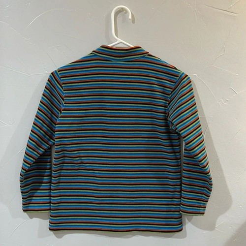Hanna Andersson Striped Fleece 1/4 Zip Pullover Size US 8 or 130cm Unisex - Picture 3 of 12