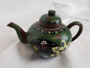 Nice antique Japanese cloisonee miniature teapot