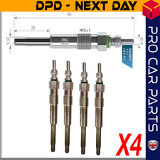 4X GLOW PLUG fits AUDI A2 1.4 TDI A3 1.9 TDI A8 4.0 TDI QUATTRO 
