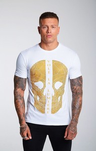 t shirt con teschio strass