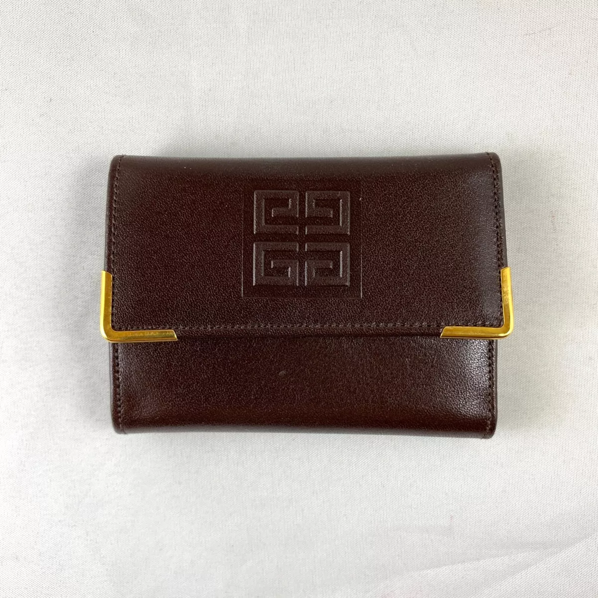 GIVENCHY Vintage Brown Key Case Wallet w/Box