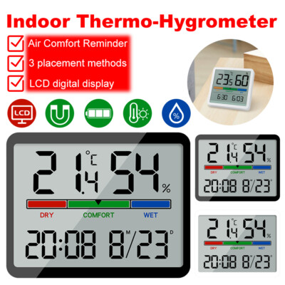 Thermometer Indoor Digital Hygrometer Temperature Humidity Meter Weather Station