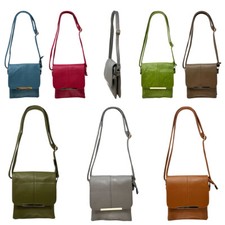 Metal Bar Detail Flap Shoulder Bag Ladies Across The Body Casual Handbag C8201