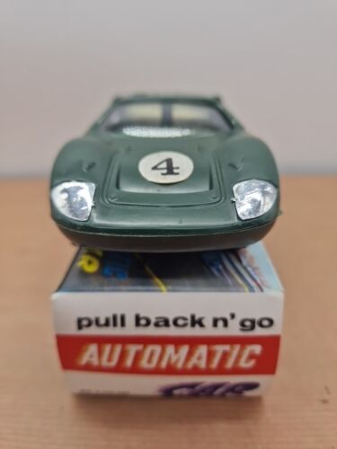 VINTAGE HONG KONG PLASTIC LARGE SIZE GT40 RACING CAR PULL BACK AND GO B15 - Picture 2 of 5
