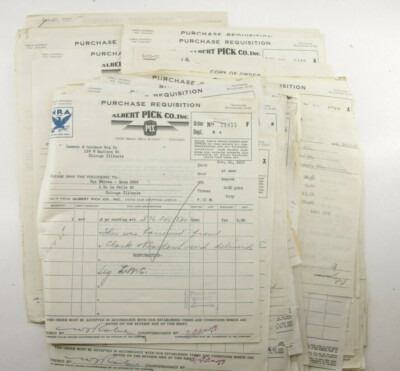 1933 Lamson Goodnow Albert Pick Co Chicago IL Purchase Orders Ephemera P928