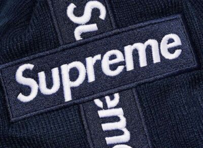 Supreme New Era Cross Box Logo Beanie Navy | eBay