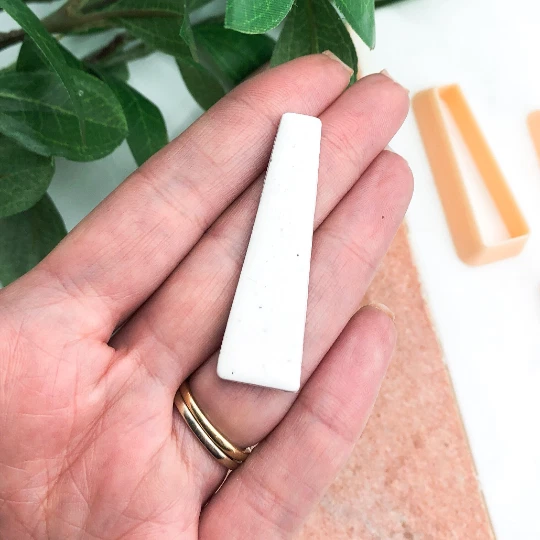 KALY AND KLAY Long Thin Tapered rectangle Clay Cutter • Jewellery Earring Slim Polymer Tools