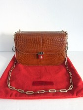Nwt Valentino Garavani Exotic Crocodile All Over Chain Bag $22,000 (miele/gold)