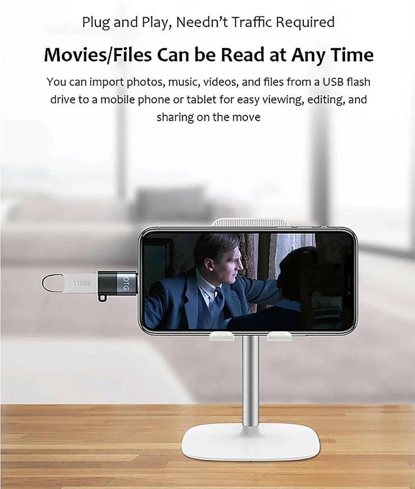 Adaptateur IOS mâle vers USB type C femelle pour iPhone 12/11/X 8 Plus/7 SE - Photo 3/4