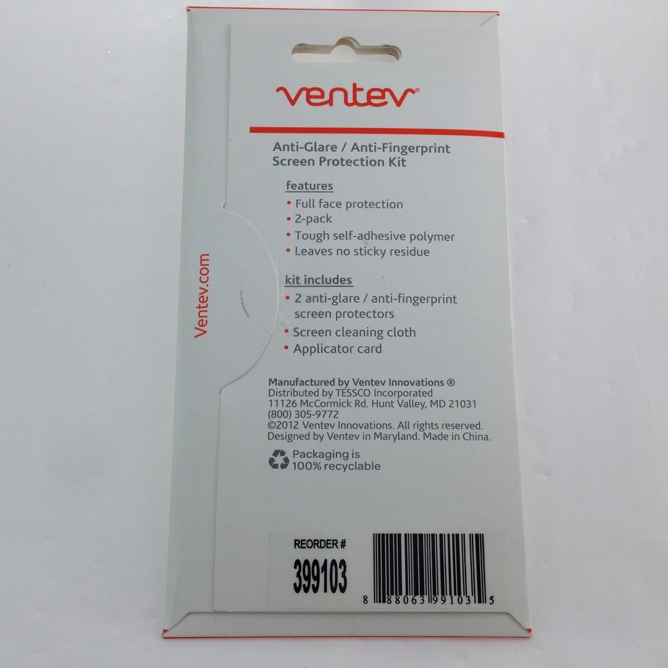 Ventev Anti Glare Screen Protector Samsung Note -2 Pack - Image 2 of 4