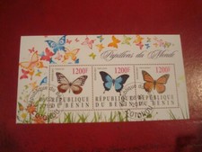 BENIN - 2015 BUTTERFLIES I MINISHEET UM USED MINIATURE SOUVENIR SHEET