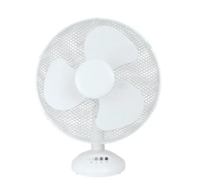 Benross Essential 40w 12 Inch White Oscillating Desk Fan for sale  