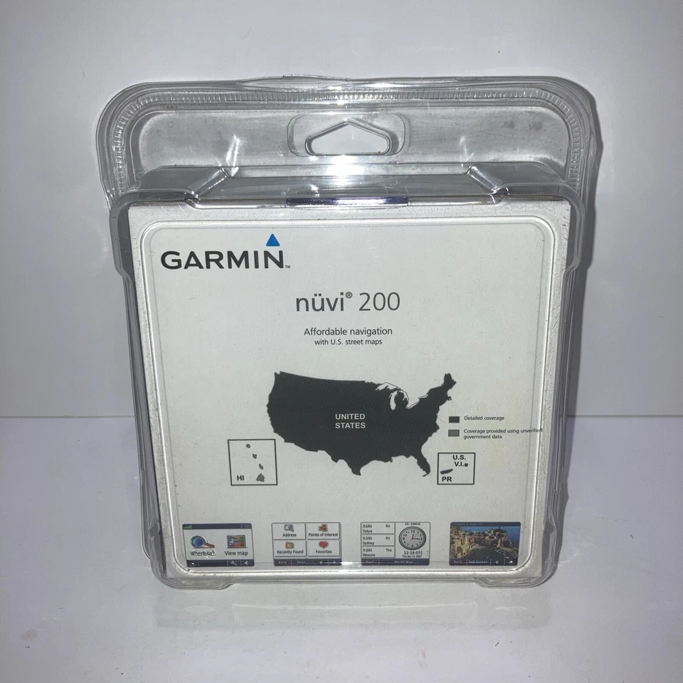 Garmin Nuvi 200 Series GPS Navigation System Navteq 3.5"  New Sealed - Image 2 of 4
