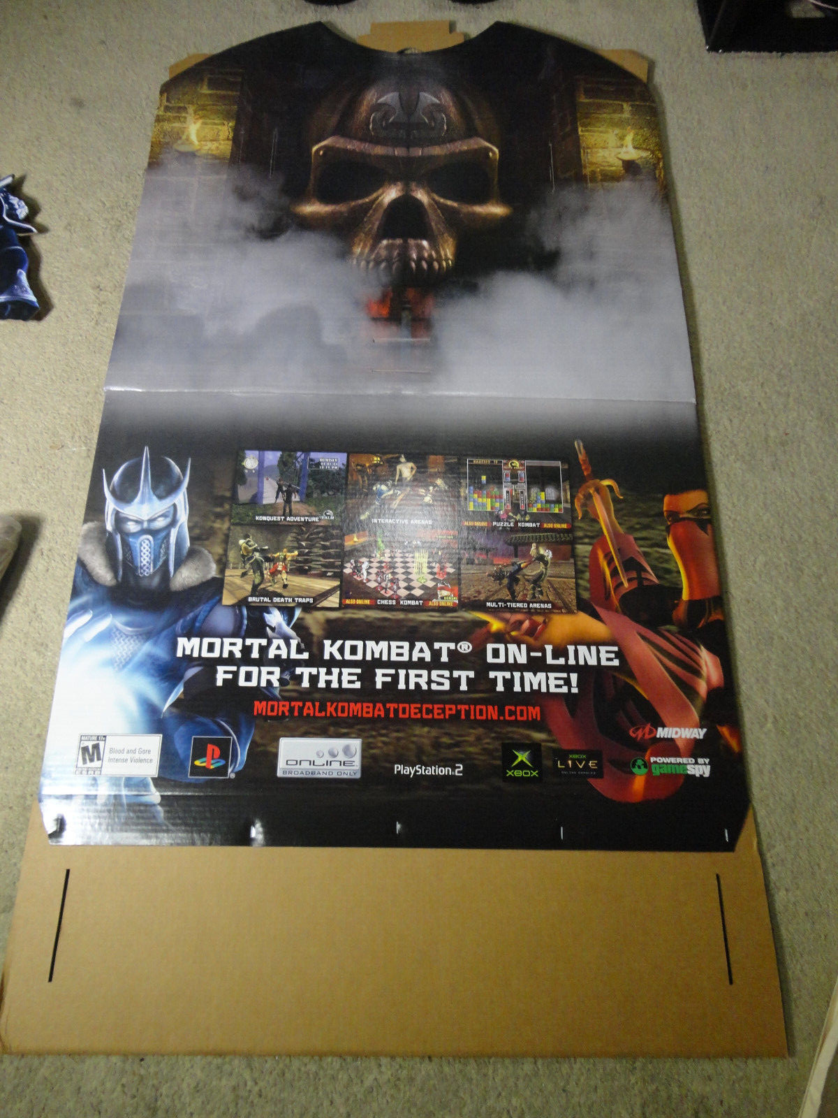 New Motorized Mortal Kombat Deception Video Game STANDEE DISPLAY PS2