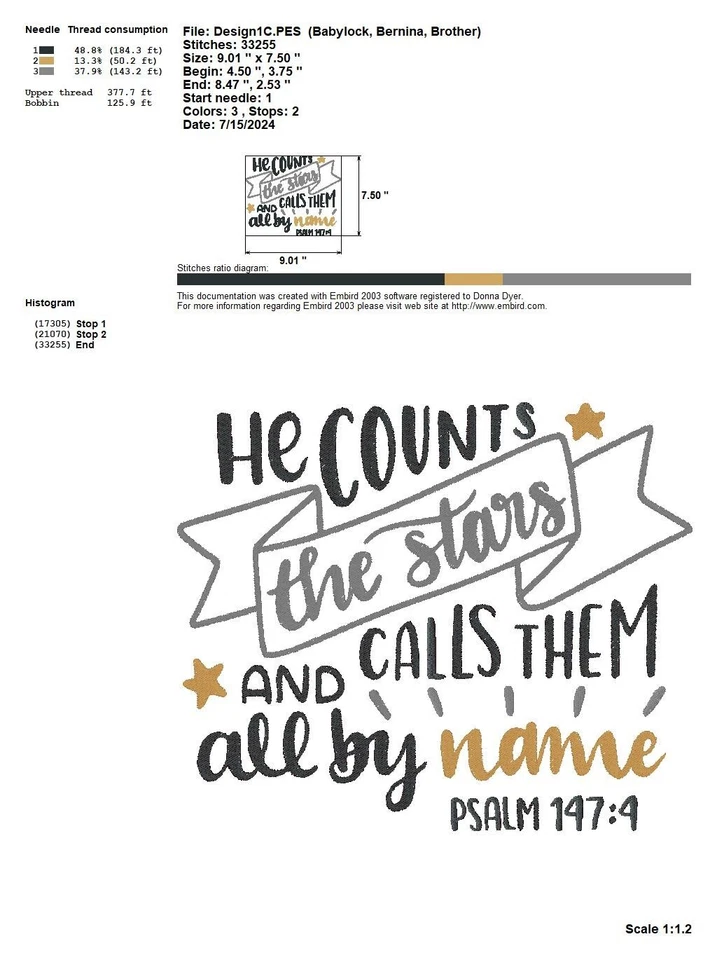 VERSÍCULOS BÍBLICOS ESCRITURAS MÁQUINA BORDAR DISEÑOS PES JEF HUS EXP DST en USB Foto 3 de 4