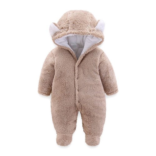 Winter Warm Baby Rompers Cute Overalls Bodysuit Jumpsuit Newborn Fleece Cotton - 第 22/28 張圖片