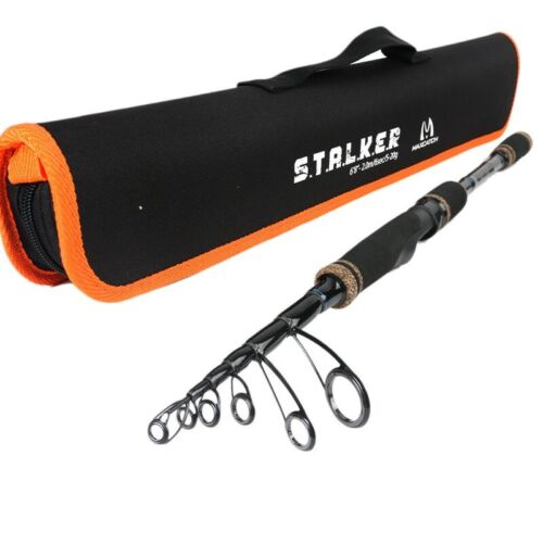 Stalker Travel Spinning Telescopic Fishing Pole 6'8''/ 7'/ 8'/ 9' Fishing Rod - Picture 1 of 8