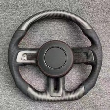 Customzied Matte Real Carbon Fiber Steering Wheel For Ford Mustang Shelby 15-23 Customzied Matte Real Carbon Fiber Steering Wheel For Ford Mustang Shelby 15-23