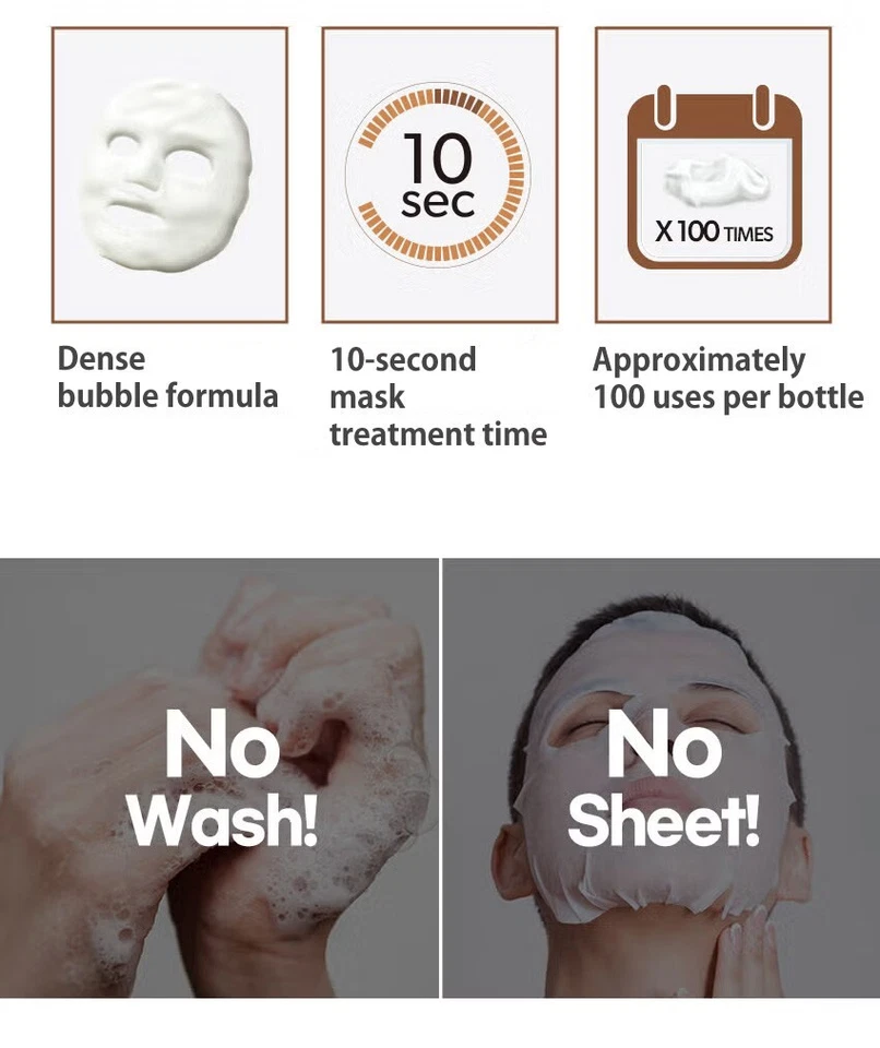 Curest Volume Radiance Bubble Mask 95ml Korean Anti-Aging Firming - Image 2 of 2