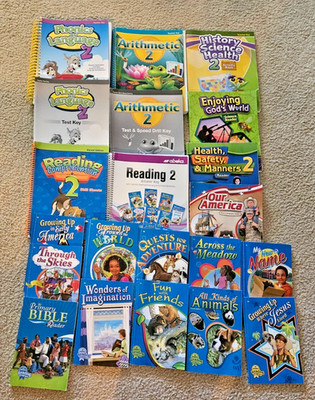 ABEKA Second 2nd Grade Lot of Books Teacher Keys Student Readers