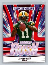 2023 Panini Rookies & Stars #RR-10 Jayden Reed Rookie Rush Red RC NFL Packers