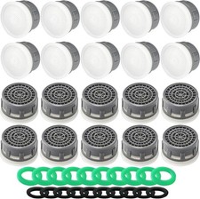 Faucet Aerator 2.2GPM Flow Limiter Insert Replacement white1