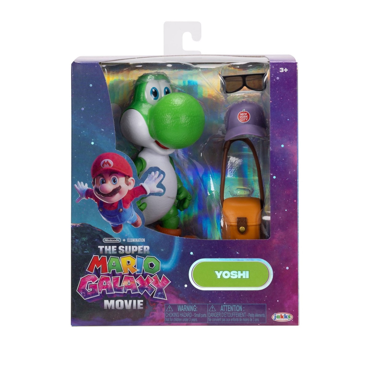 Jakks Pacific Super Mario Galaxy Movie Yoshi 5 Inch Action Figure