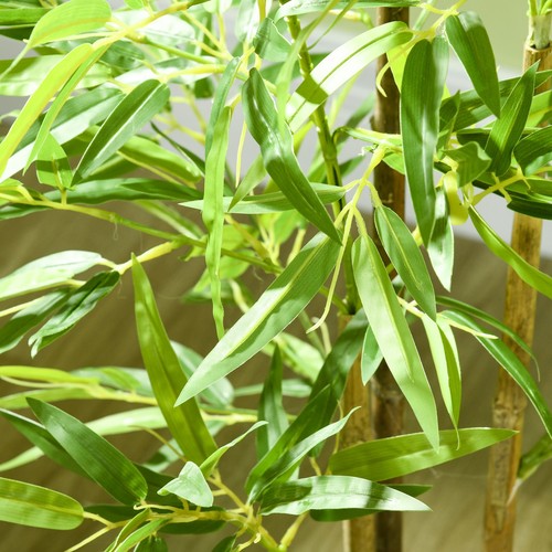 HOMCOM Pianta Finta di Bambù Alta 120cm con Vaso per Casa e Giardino - Foto 9 di 10