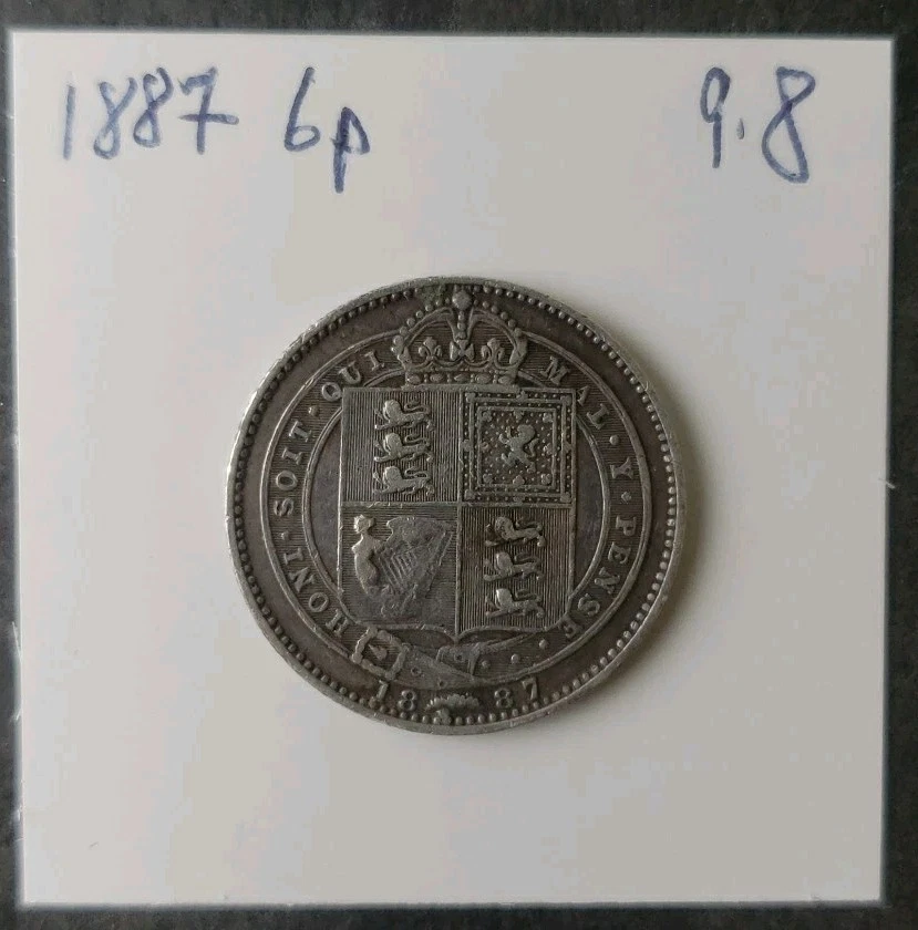1887 Great Britain Silver Sixpence - Image 3 of 3