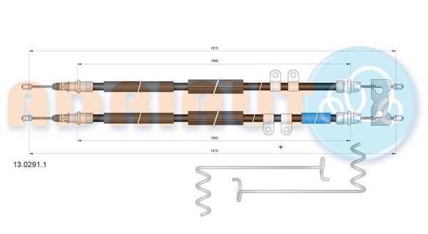 Adriauto Handbremsseil Bremsseil Hinten Passend FüR Ford Tourneo Connect-image