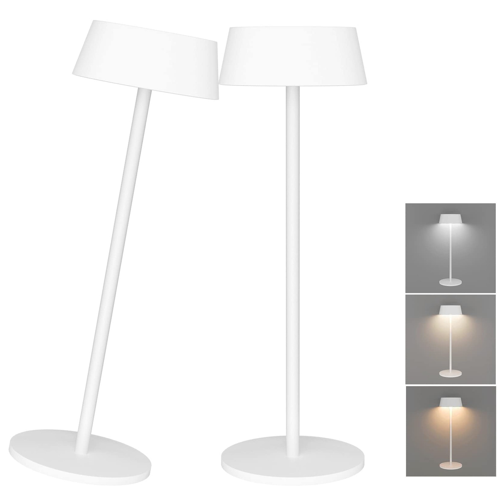Set 2 Lampade Klighten LED Ricaricabili USB-C Design Moderno IP54