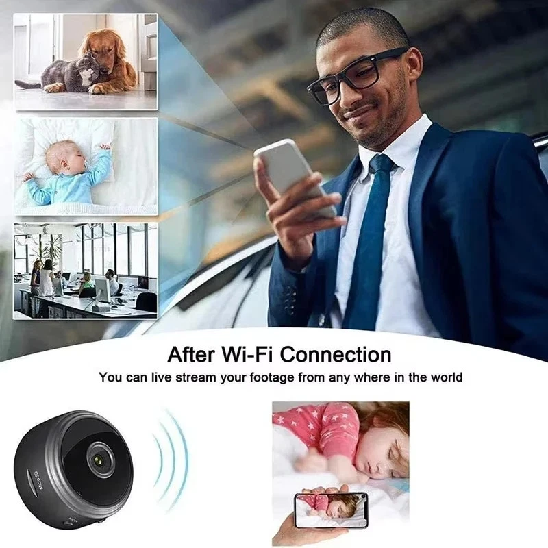 1080P Wifi magnetische Kamera Mini Sicherheit Smart Video Überwachung HD Indoor  - Bild 4 von 4