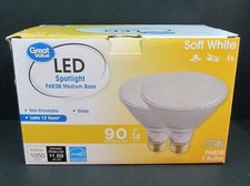 Great Value LED Spotlight Par38 Medium Base 90W Equivalent Glass Soft White 2 Pk
