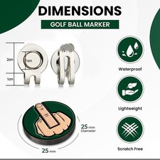 Lightweight Portable Golf-Specific Functional Secure Golf Middle Finger Hat Clip