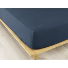 Drap housse 160x200 +30 cm Flanelle de Coton Nuit