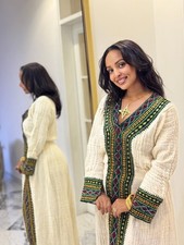 Elegant Ethiopian Traditional Dress   Handmade Fetel Habesha Kemis for Weddings