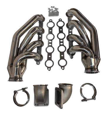Turbo Exhaust Manifold Elbow Adaptor T3 T4 To V Band 3'' For LS1 LS3 LS6 LSX V8