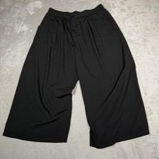 Cider Pants Womens 3XL Black Wide Leg Stretch High Rise Trousers Minimalist