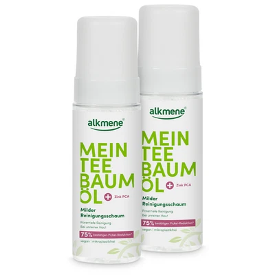 alkmene 2x Reinigungsschaum Gesicht 150 ml - Pickel Reduktion 75% bestätigt