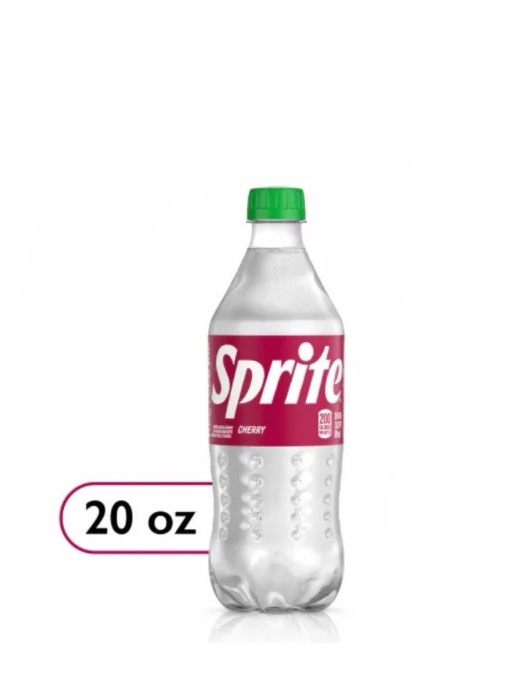 Sprite Cherry Soda 20oz Exotic Pop 24 Pack Bottles