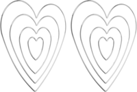 TraumfäNger-Ring-Set, 2 Sets, 4 GrößEn, Metallherzform Makramee-Kranz Blumenring