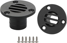 2 Pcs Nylon 45 X 26Mm Boat Floor Deck Drain Fit for Yacht Kayak Deck Drainage Su