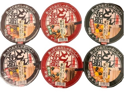 Nissin Donbei Japanese Cup Noodles Assorted 6pcs Set Udon Soba Instant Food